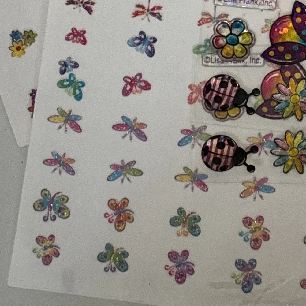 Lisa Frank Vintage OG Set Of 4 New Pencil Sharpener Nail , Body & Just Stickers